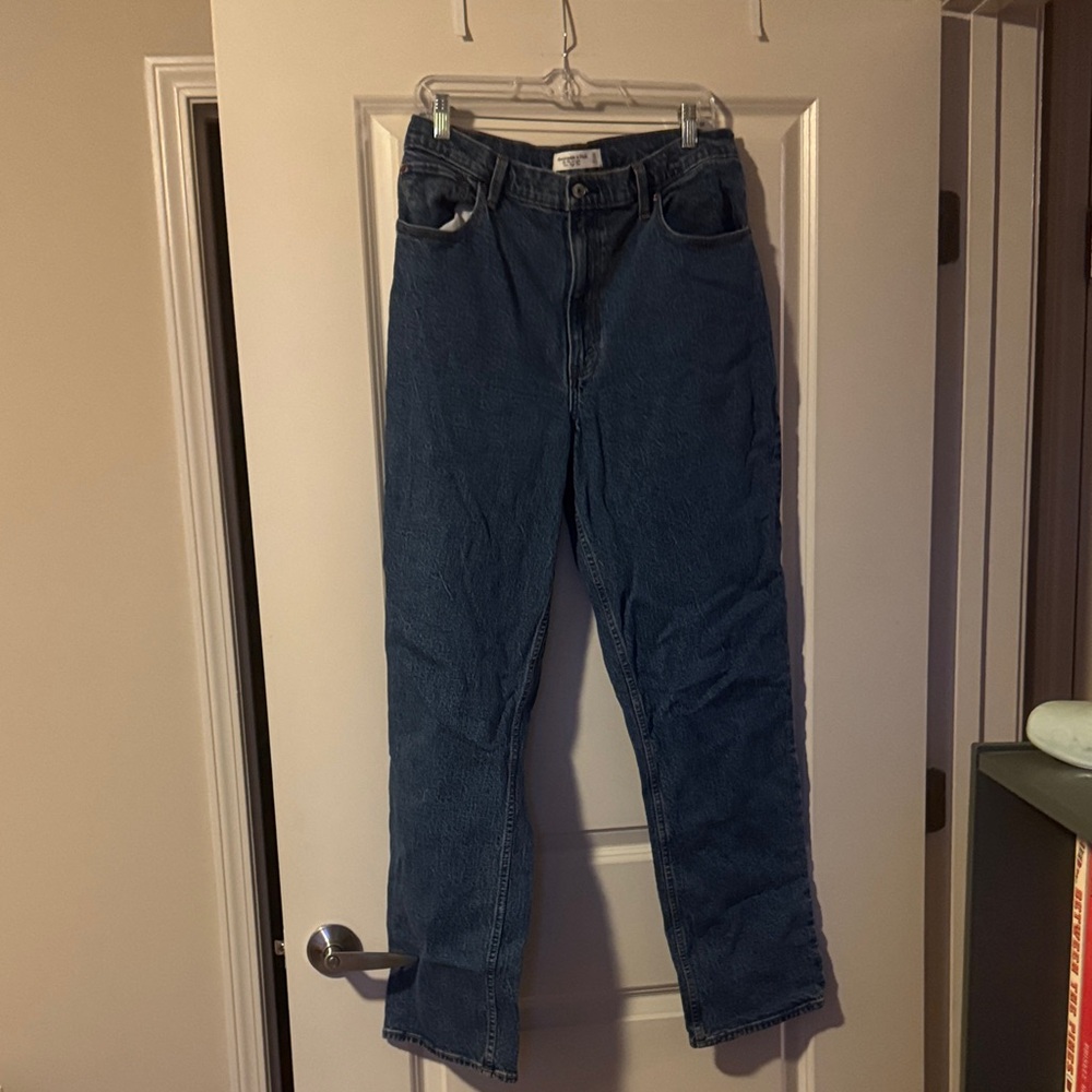 Abercrombie & Fitch Dark Blue High Rise Jeans